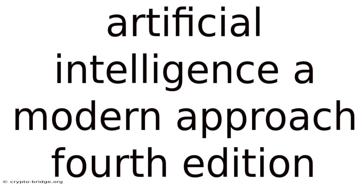 Artificial Intelligence A Modern Approach Fourth Edition