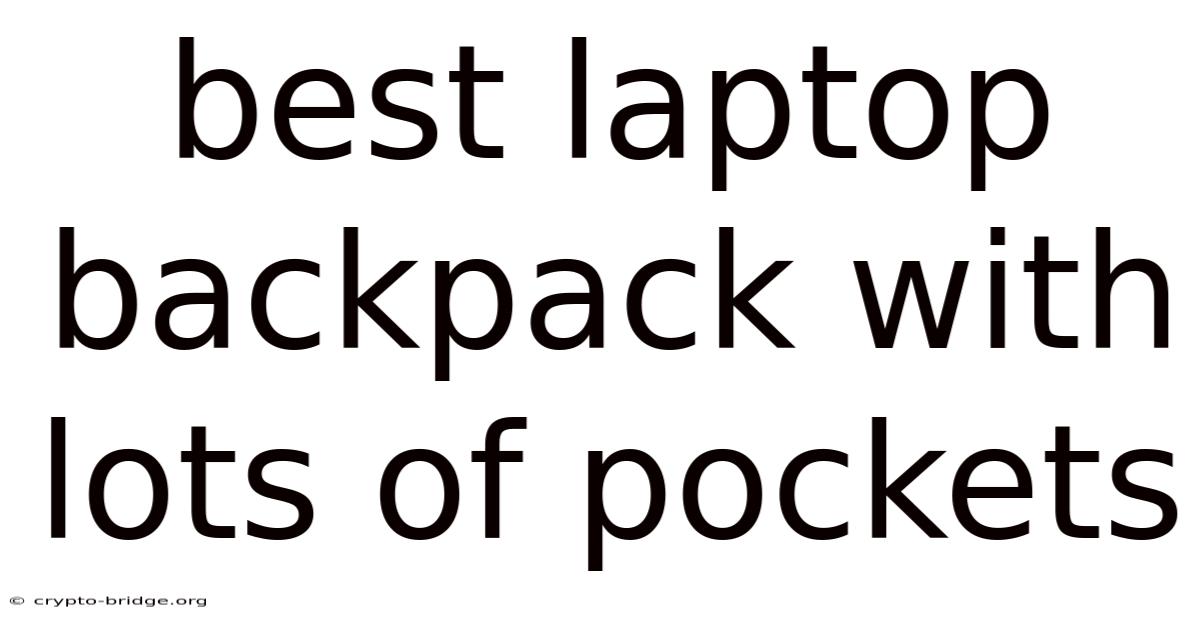 Best Laptop Backpack With Lots Of Pockets