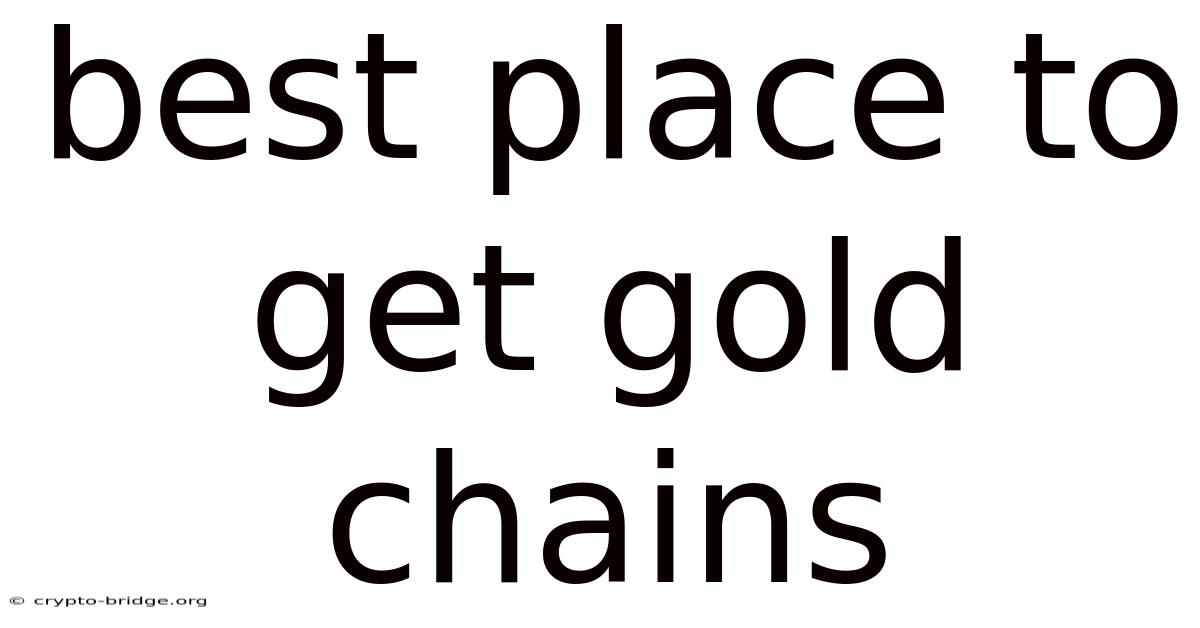 Best Place To Get Gold Chains
