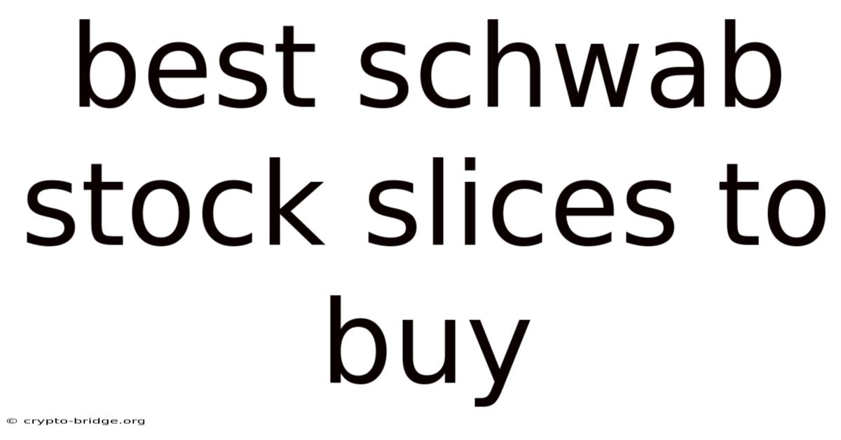 Best Schwab Stock Slices To Buy