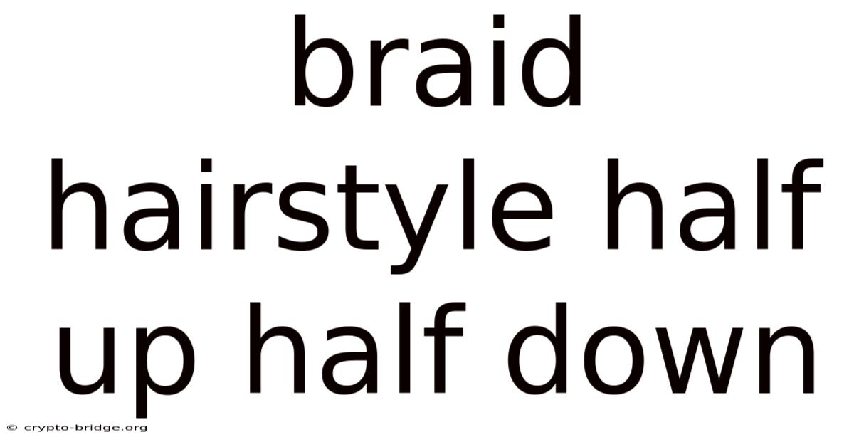 Braid Hairstyle Half Up Half Down