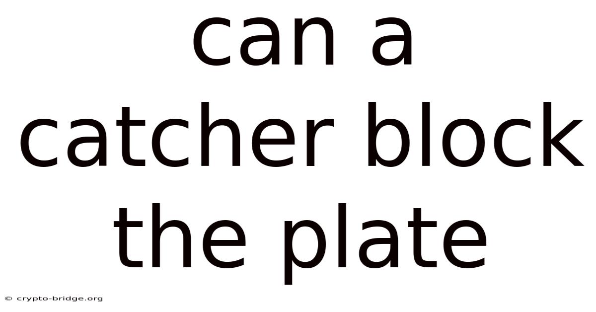 Can A Catcher Block The Plate