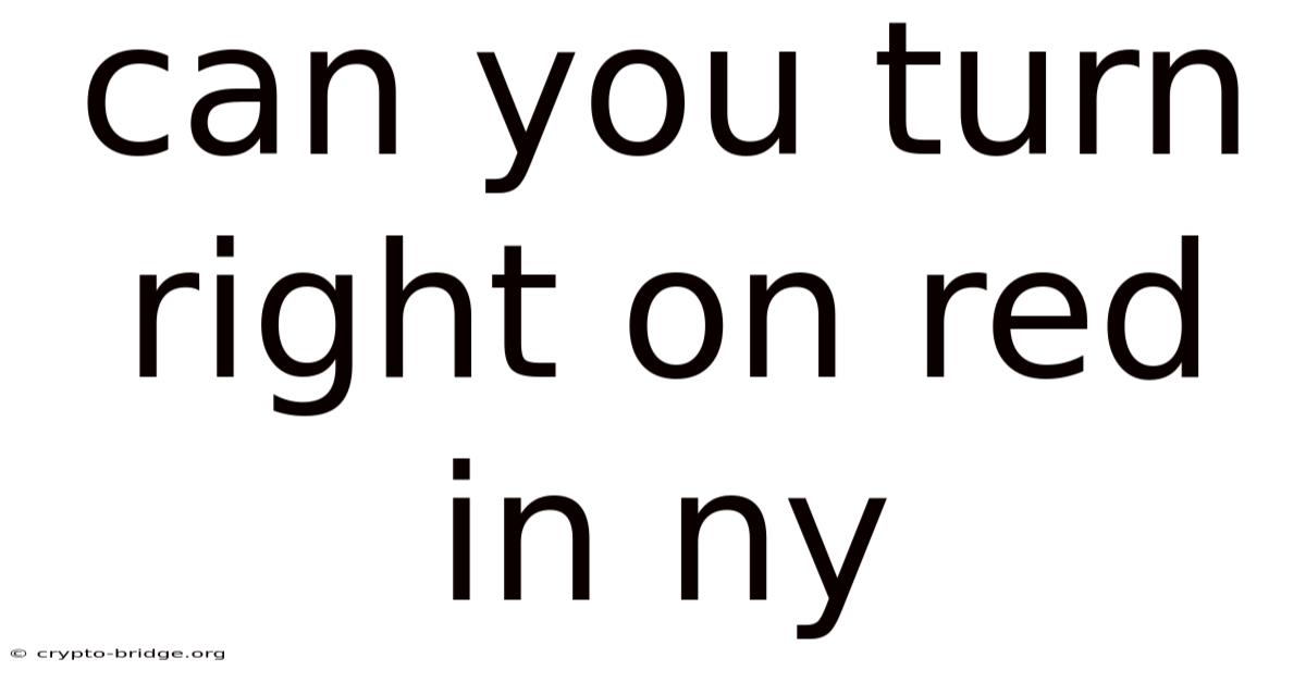 Can You Turn Right On Red In Ny