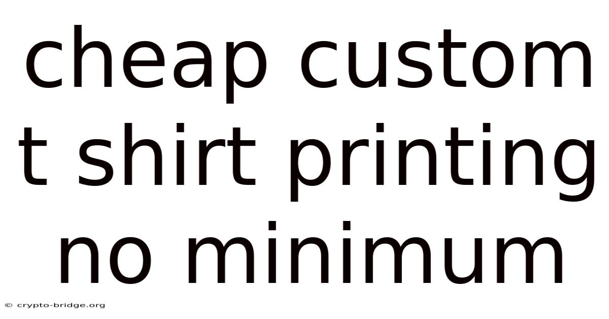 Cheap Custom T Shirt Printing No Minimum