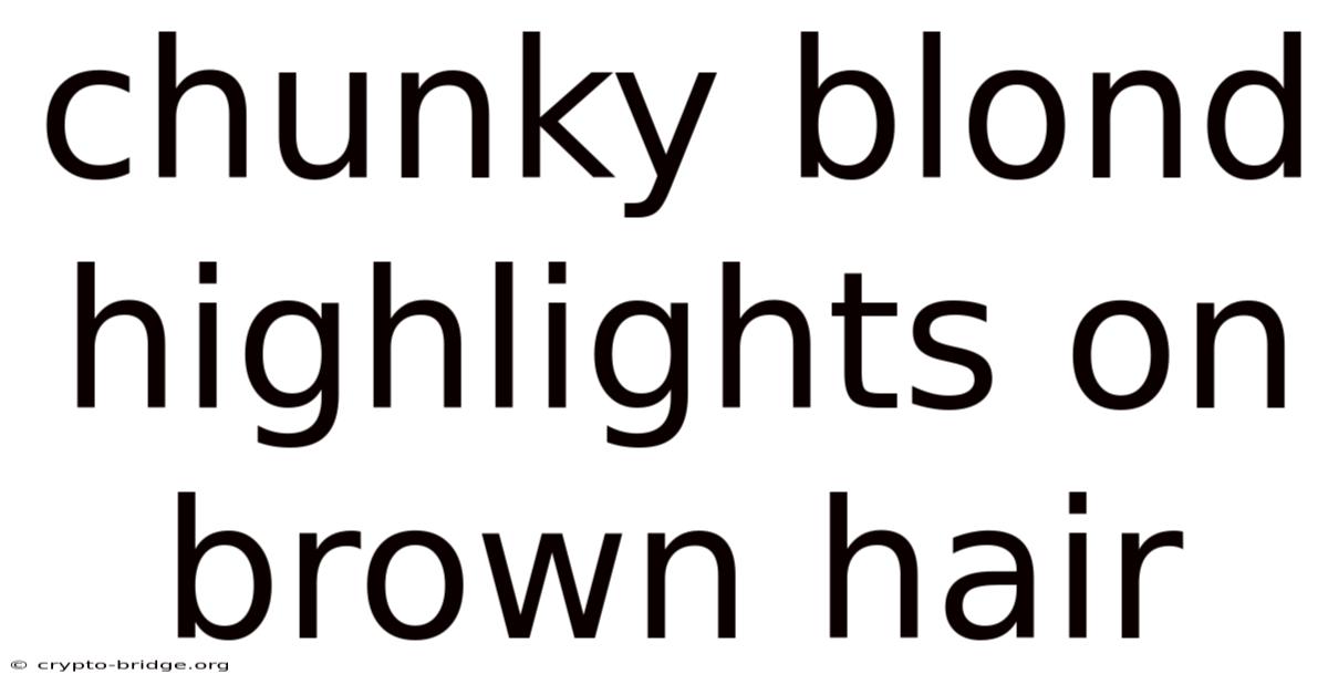 Chunky Blond Highlights On Brown Hair