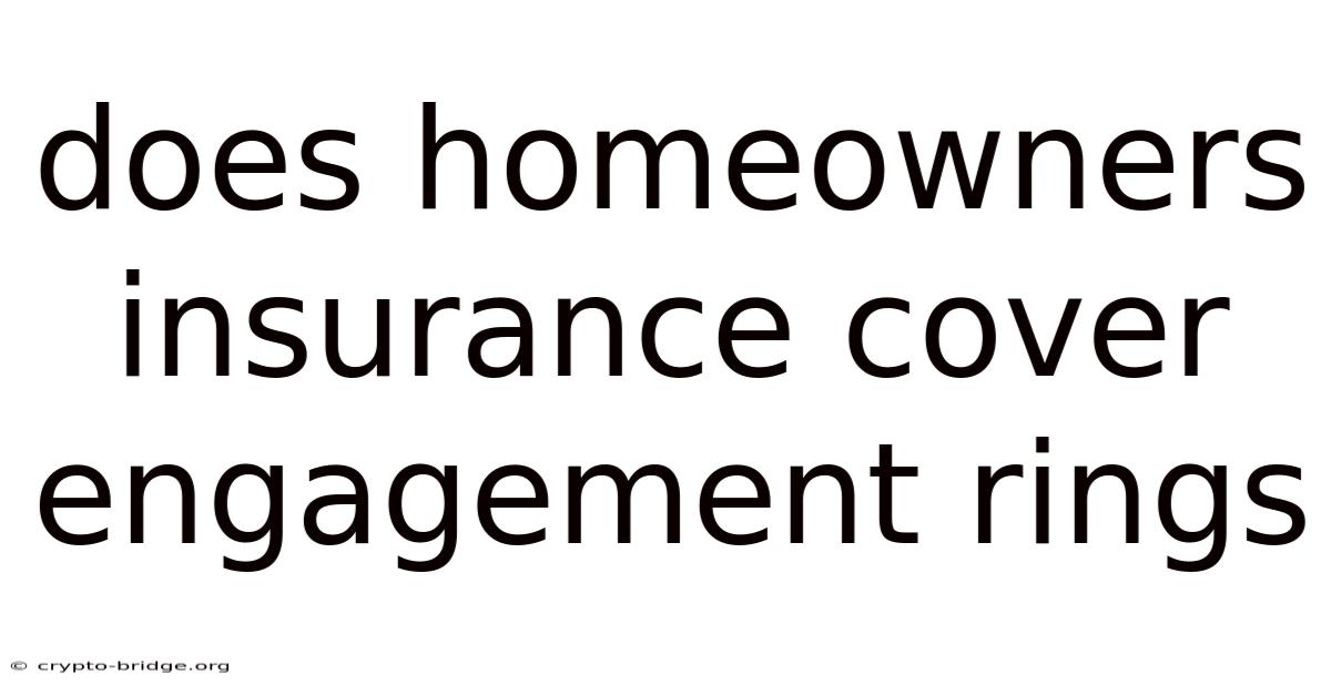 Does Homeowners Insurance Cover Engagement Rings