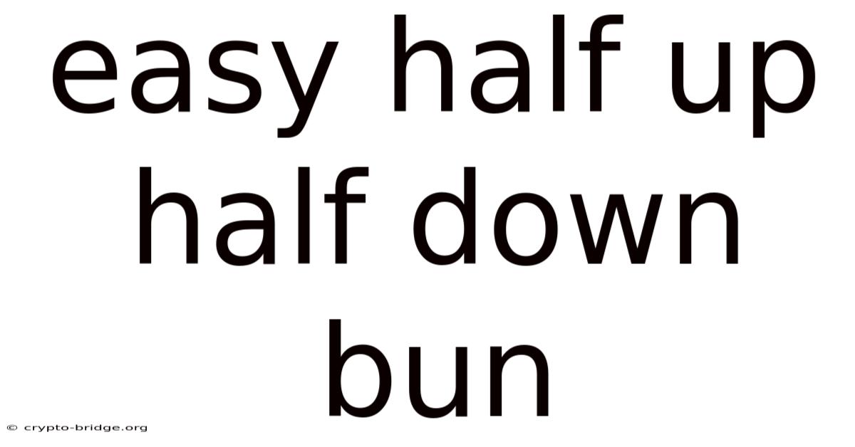 Easy Half Up Half Down Bun