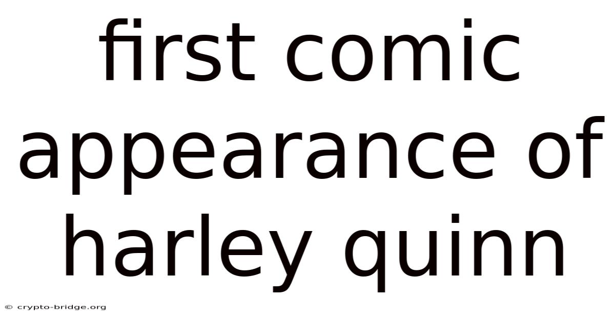 First Comic Appearance Of Harley Quinn