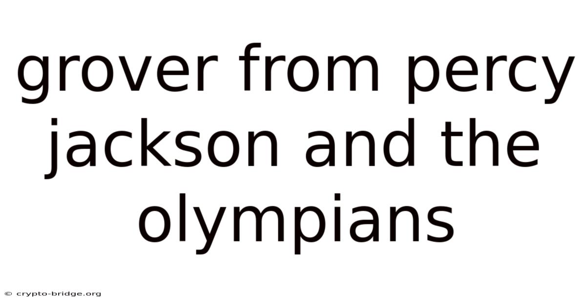 Grover From Percy Jackson And The Olympians