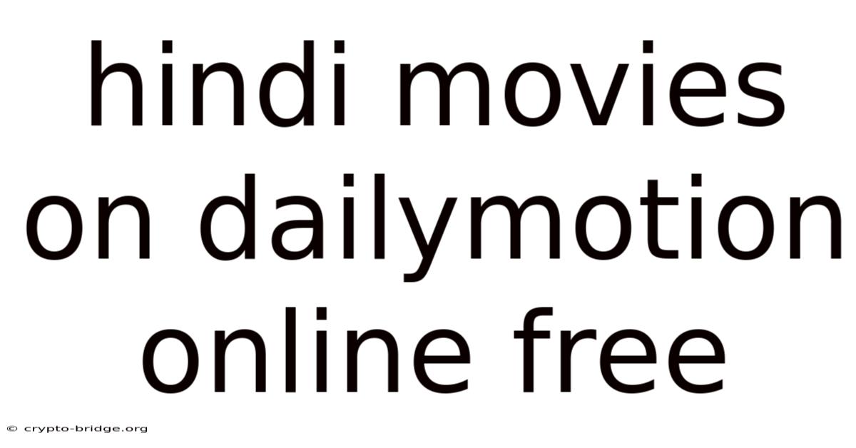 Hindi Movies On Dailymotion Online Free