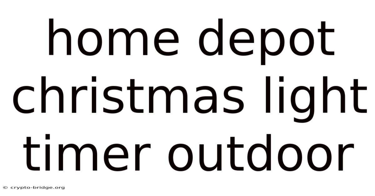 Home Depot Christmas Light Timer Outdoor