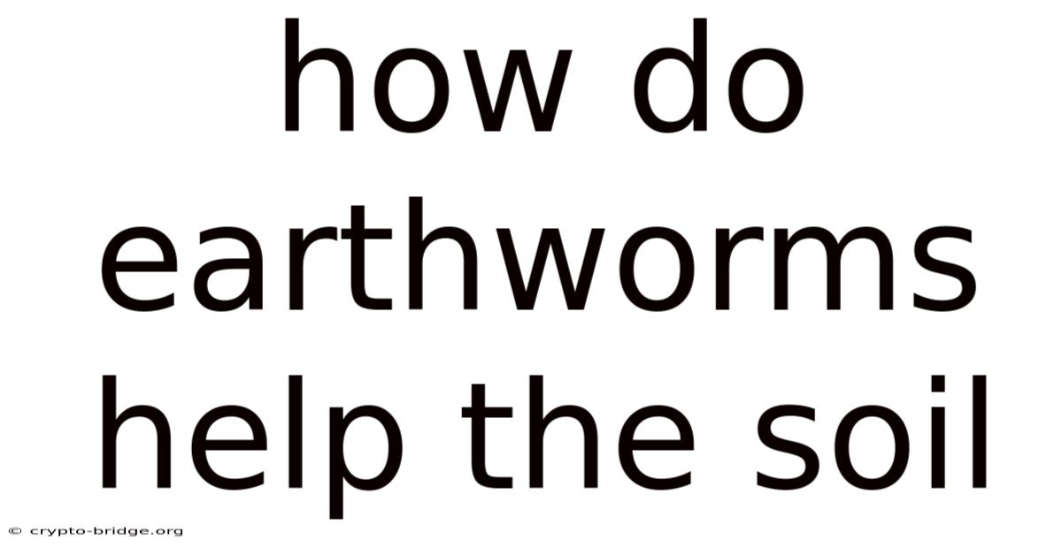 How Do Earthworms Help The Soil