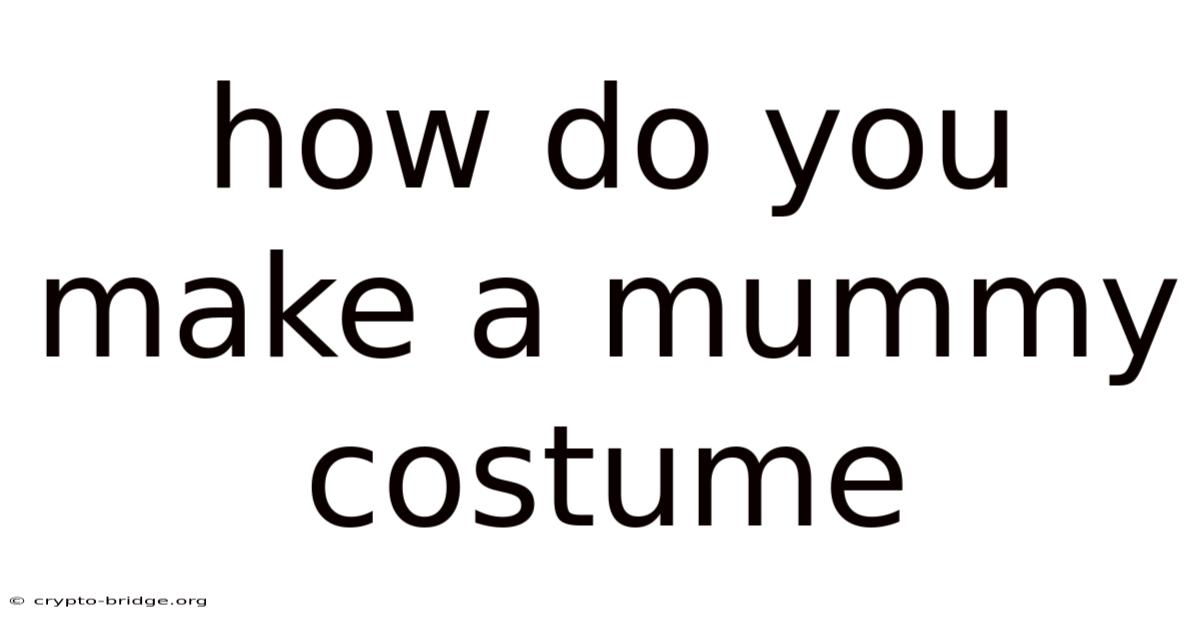 How Do You Make A Mummy Costume
