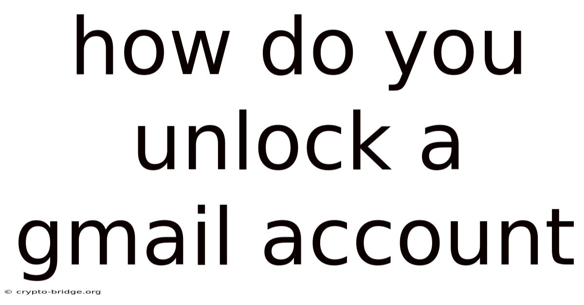 How Do You Unlock A Gmail Account