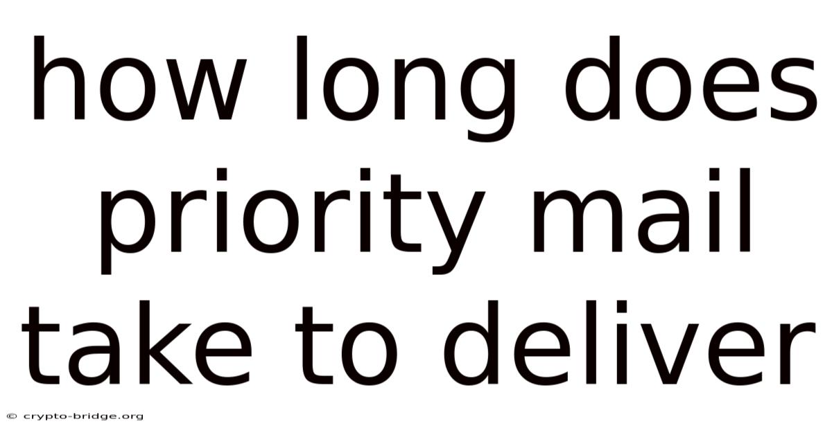 How Long Does Priority Mail Take To Deliver