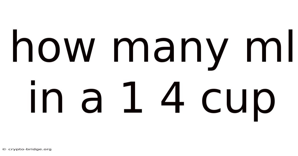 How Many Ml In A 1 4 Cup