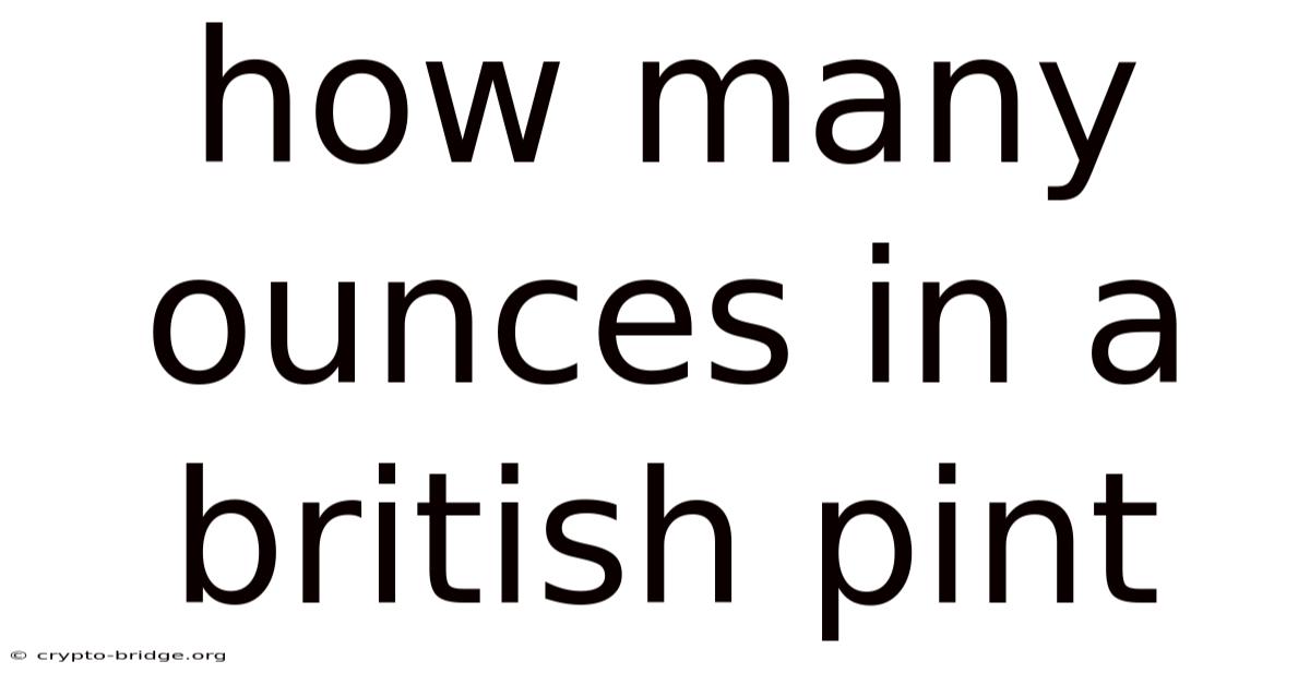 How Many Ounces In A British Pint