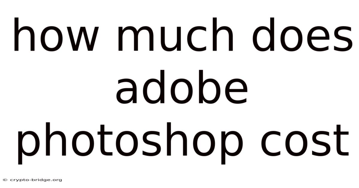 How Much Does Adobe Photoshop Cost