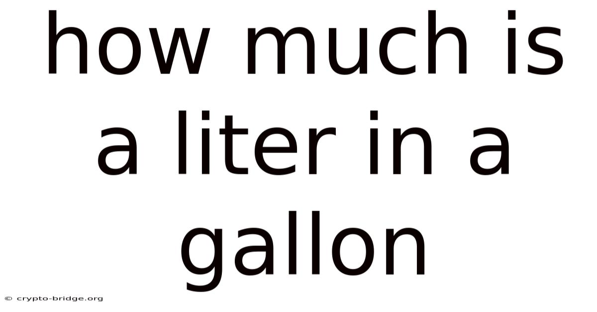 How Much Is A Liter In A Gallon