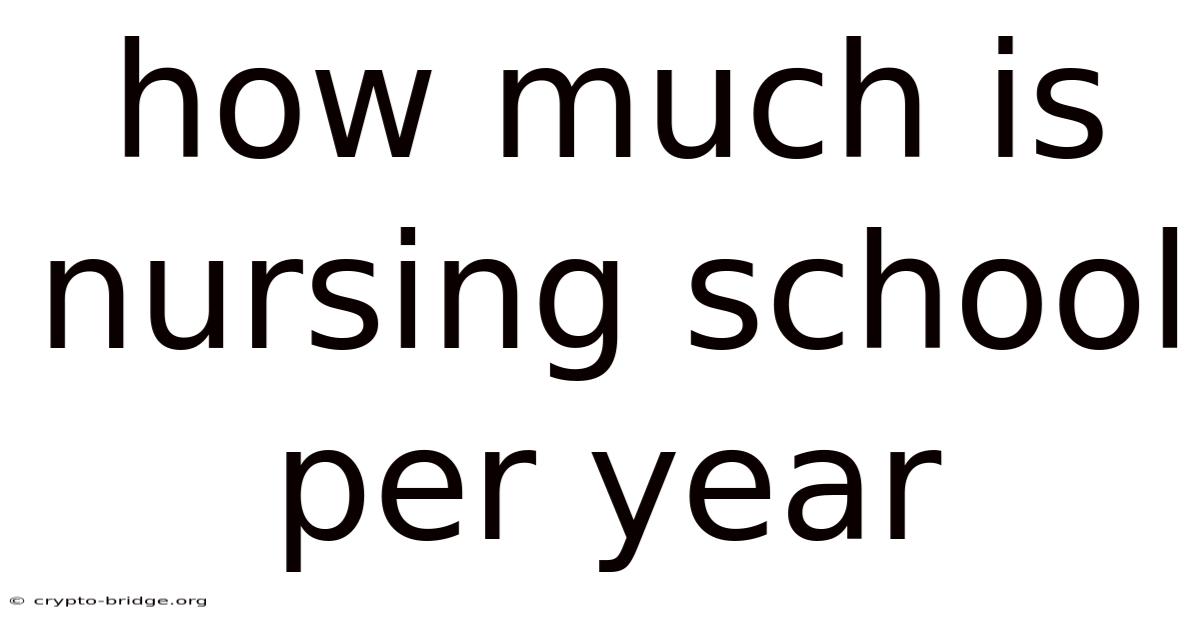How Much Is Nursing School Per Year