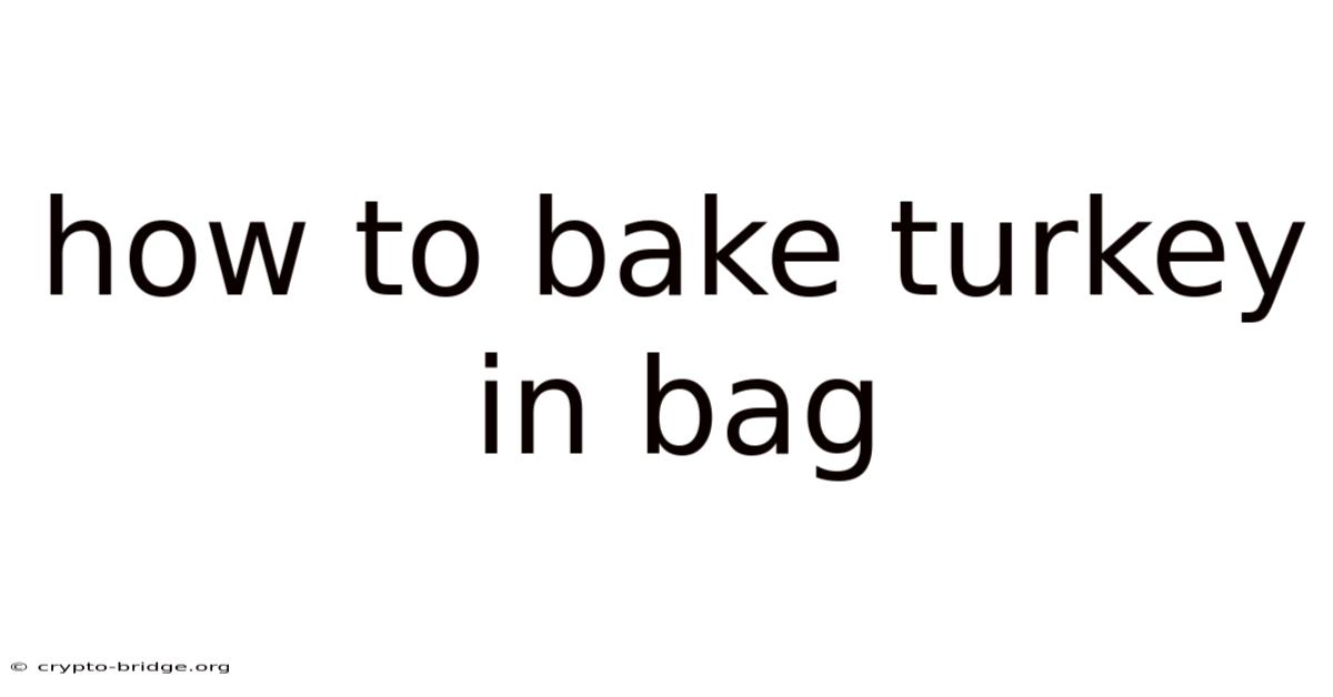 How To Bake Turkey In Bag