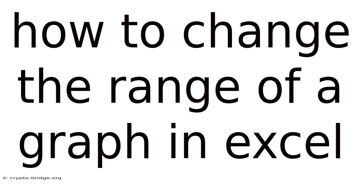How To Change The Range Of A Graph In Excel
