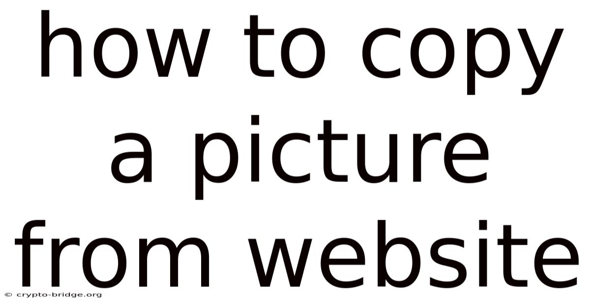 How To Copy A Picture From Website