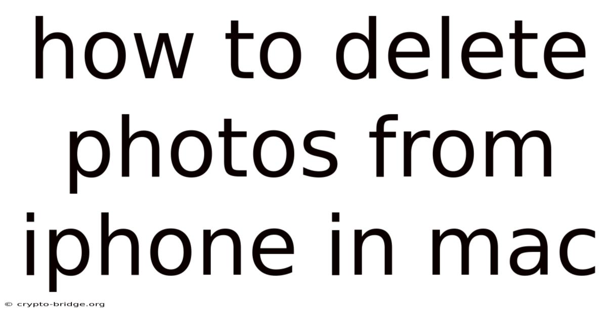How To Delete Photos From Iphone In Mac
