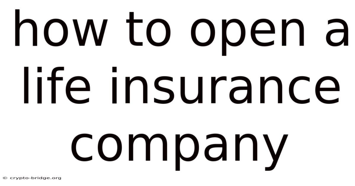 How To Open A Life Insurance Company