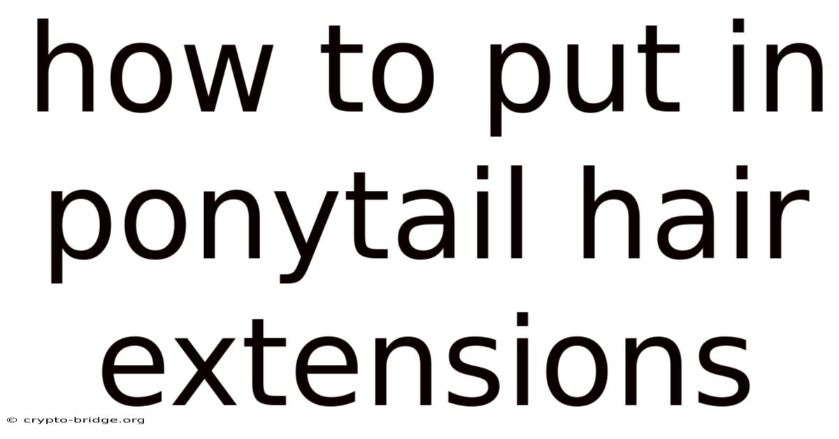 How To Put In Ponytail Hair Extensions