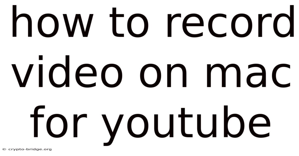 How To Record Video On Mac For Youtube