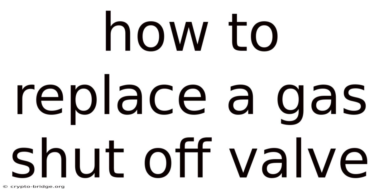 How To Replace A Gas Shut Off Valve