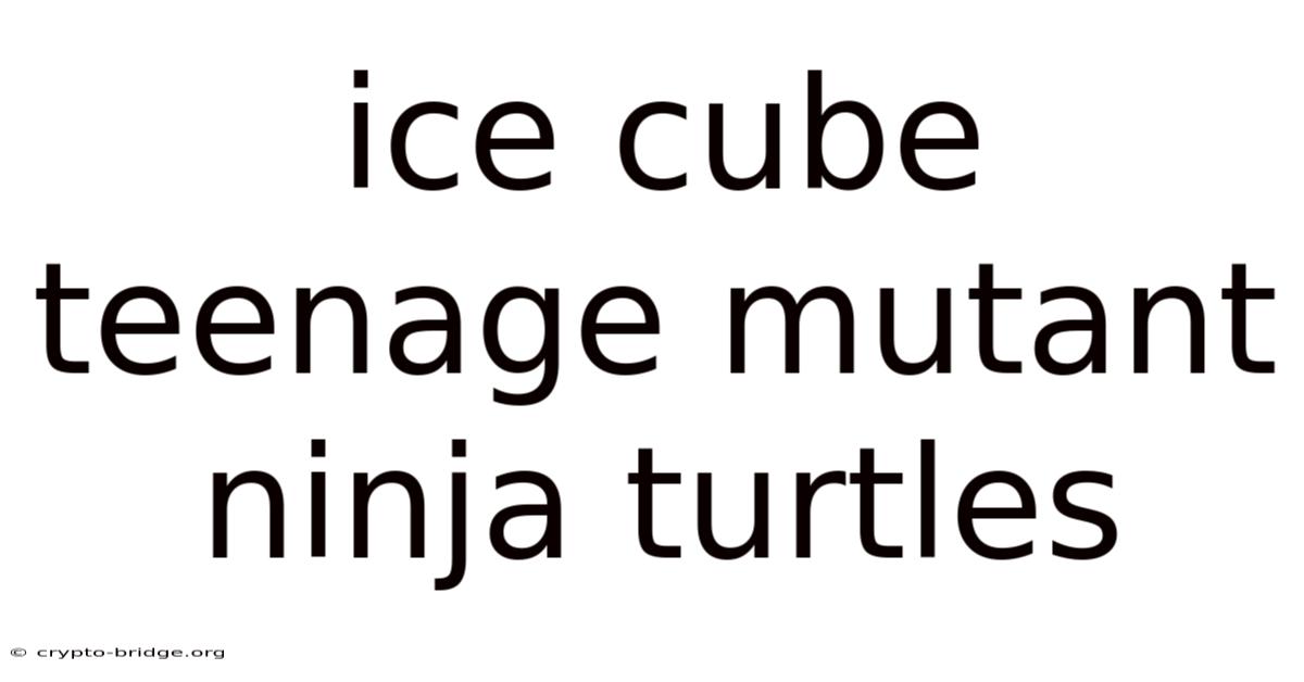 Ice Cube Teenage Mutant Ninja Turtles