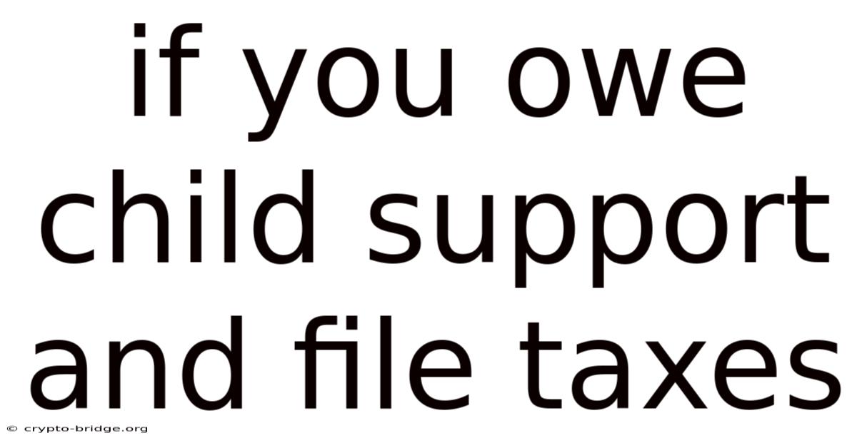 If You Owe Child Support And File Taxes