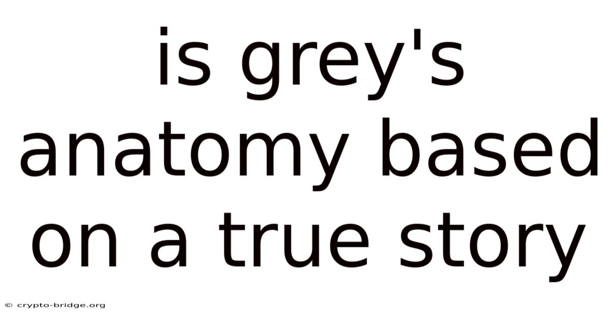 Is Grey's Anatomy Based On A True Story