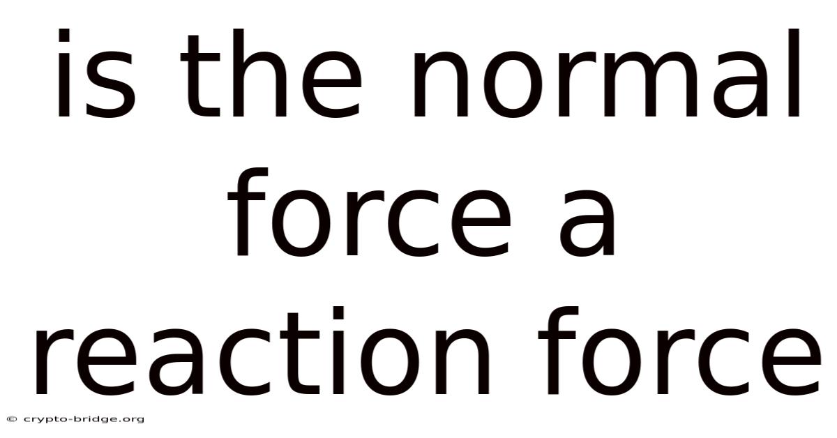 Is The Normal Force A Reaction Force