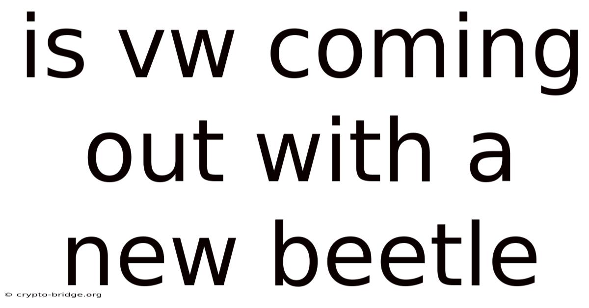 Is Vw Coming Out With A New Beetle