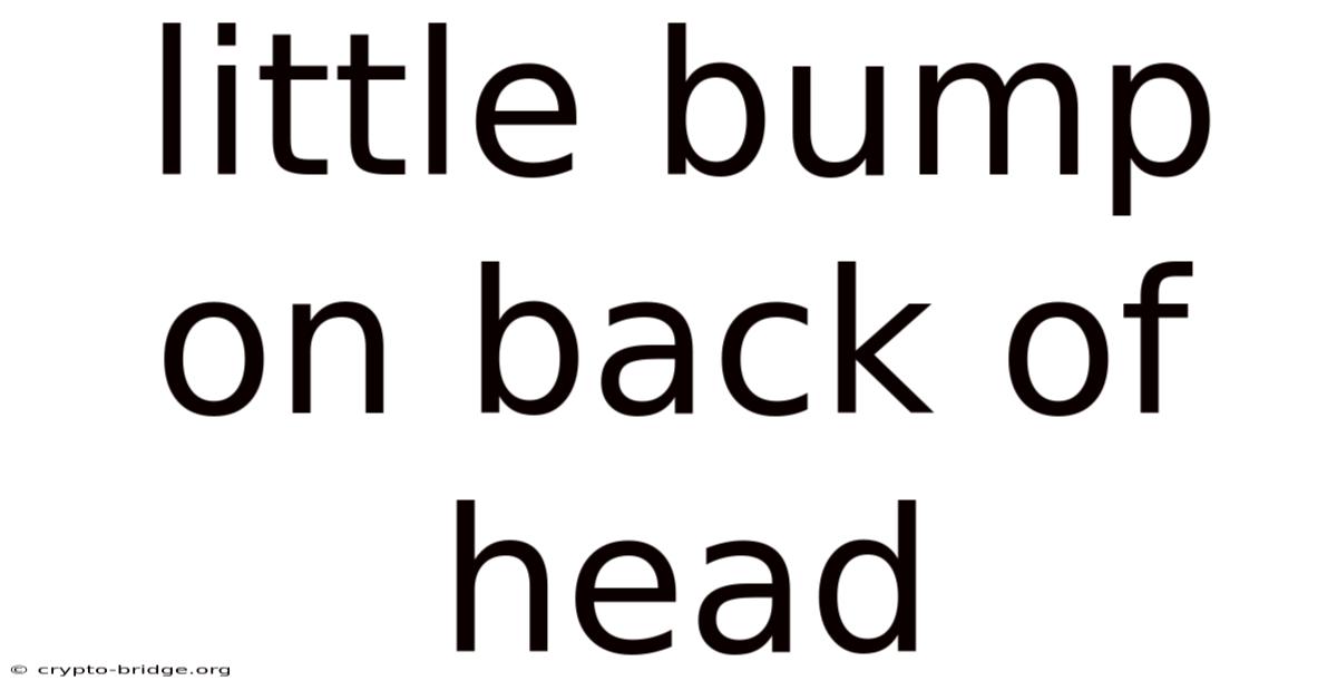 Little Bump On Back Of Head