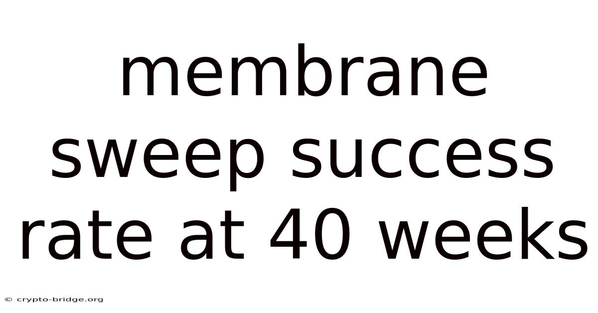 Membrane Sweep Success Rate At 40 Weeks