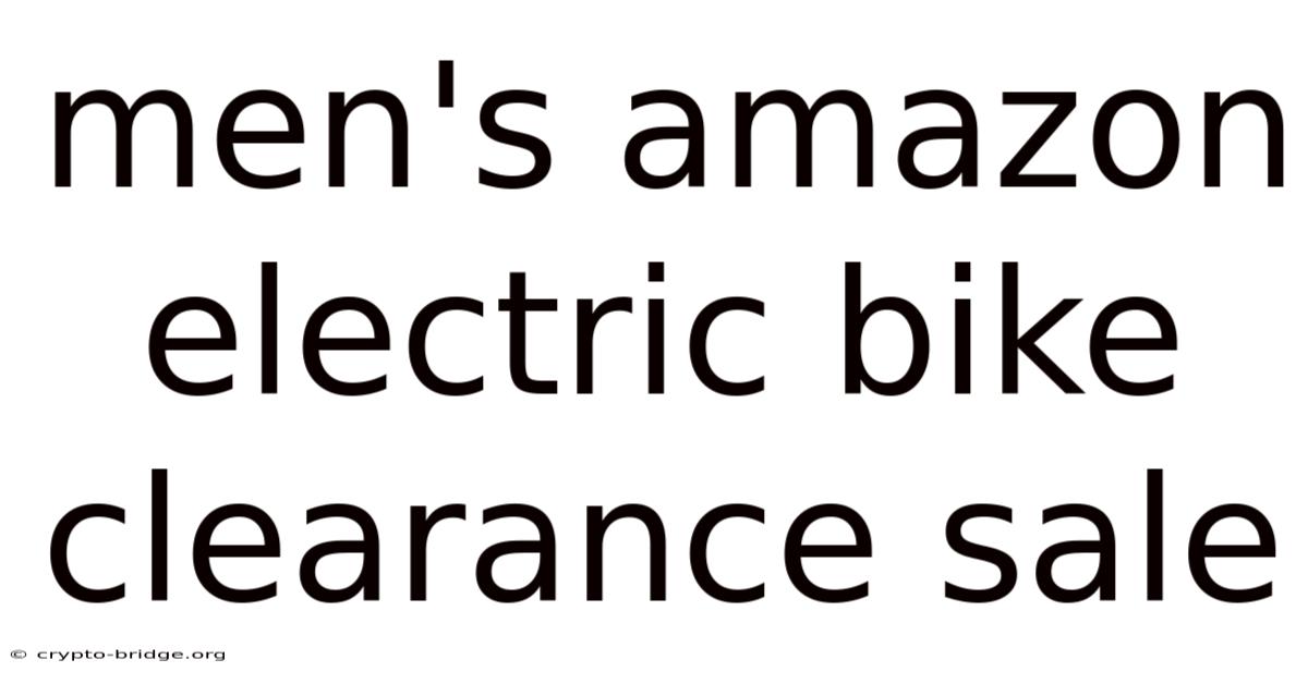 Men's Amazon Electric Bike Clearance Sale