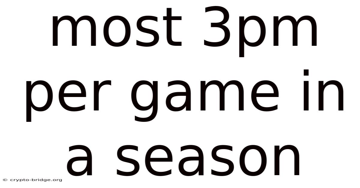 Most 3pm Per Game In A Season