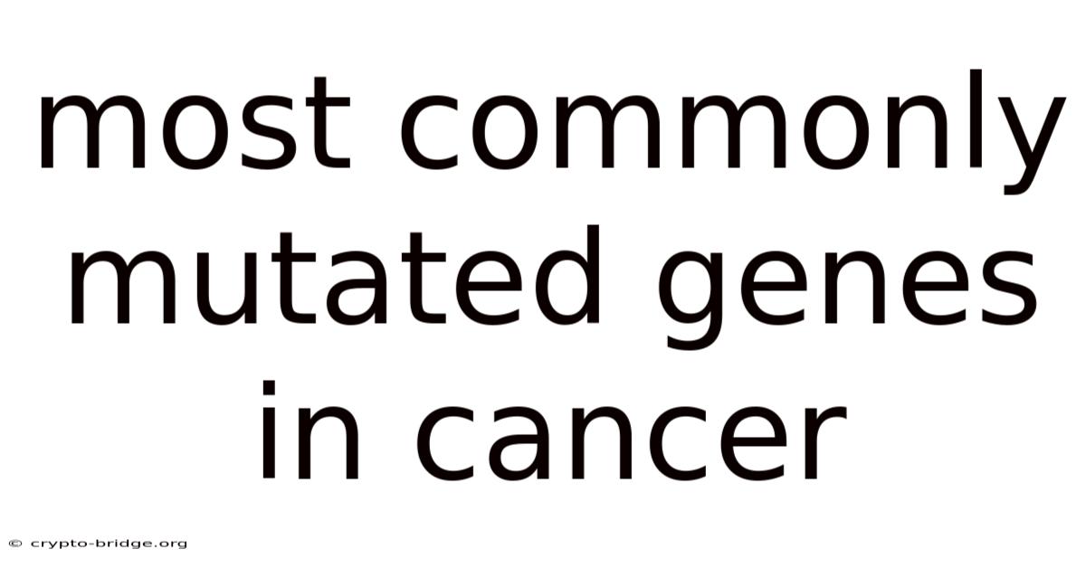 Most Commonly Mutated Genes In Cancer