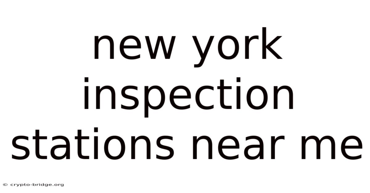 New York Inspection Stations Near Me
