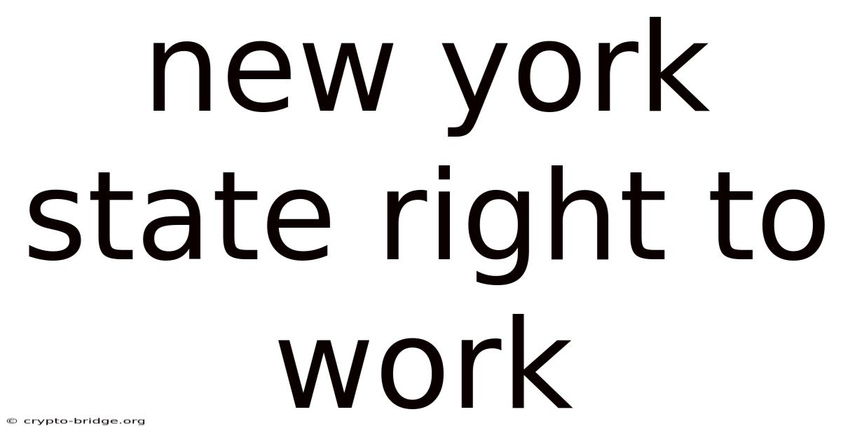 New York State Right To Work