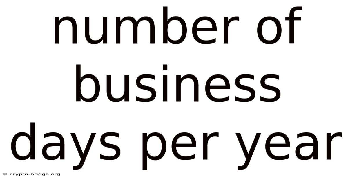 Number Of Business Days Per Year