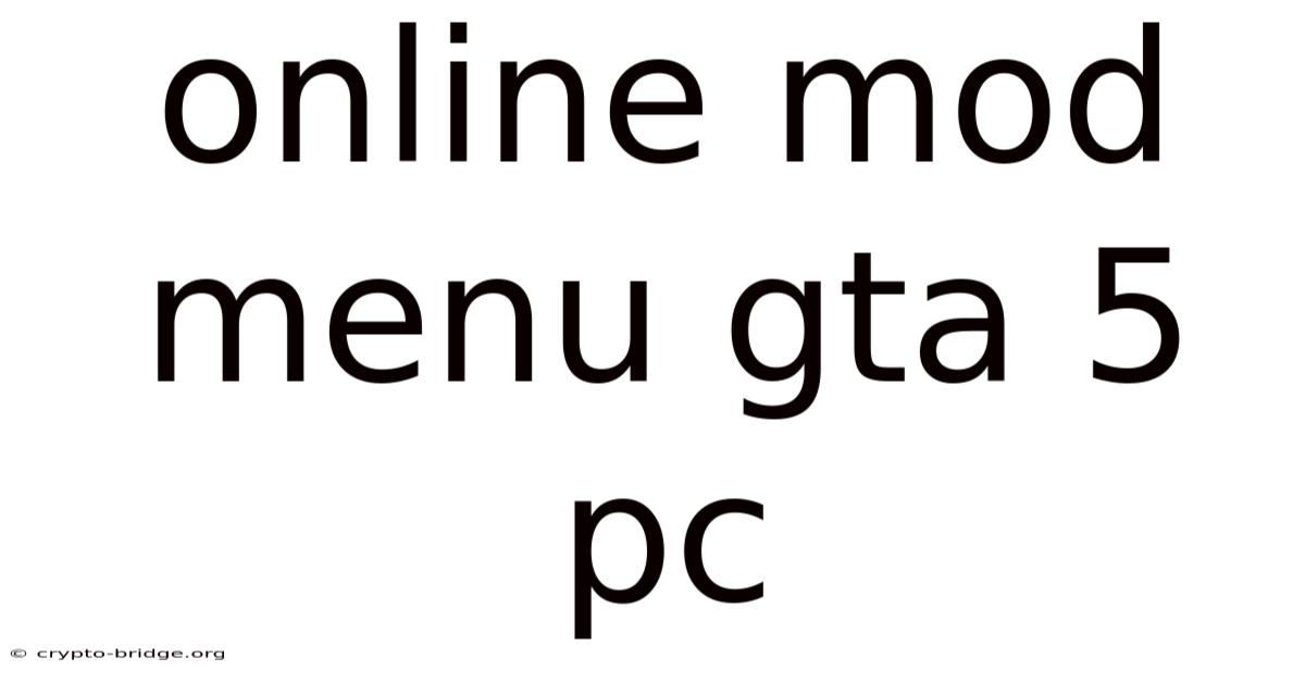 Online Mod Menu Gta 5 Pc