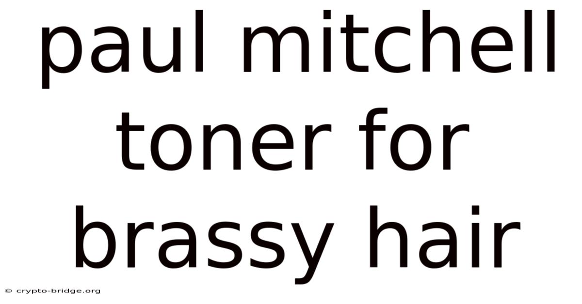 Paul Mitchell Toner For Brassy Hair