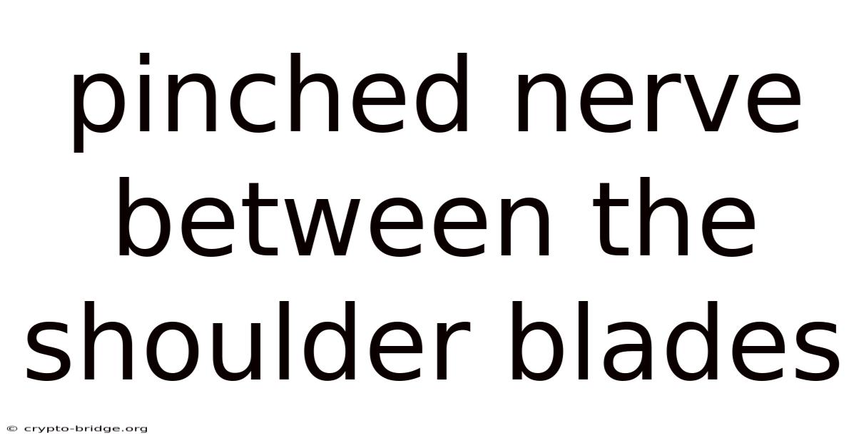 Pinched Nerve Between The Shoulder Blades