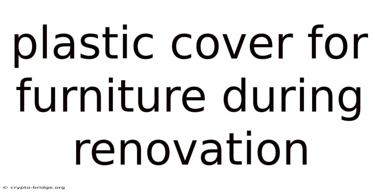 Plastic Cover For Furniture During Renovation