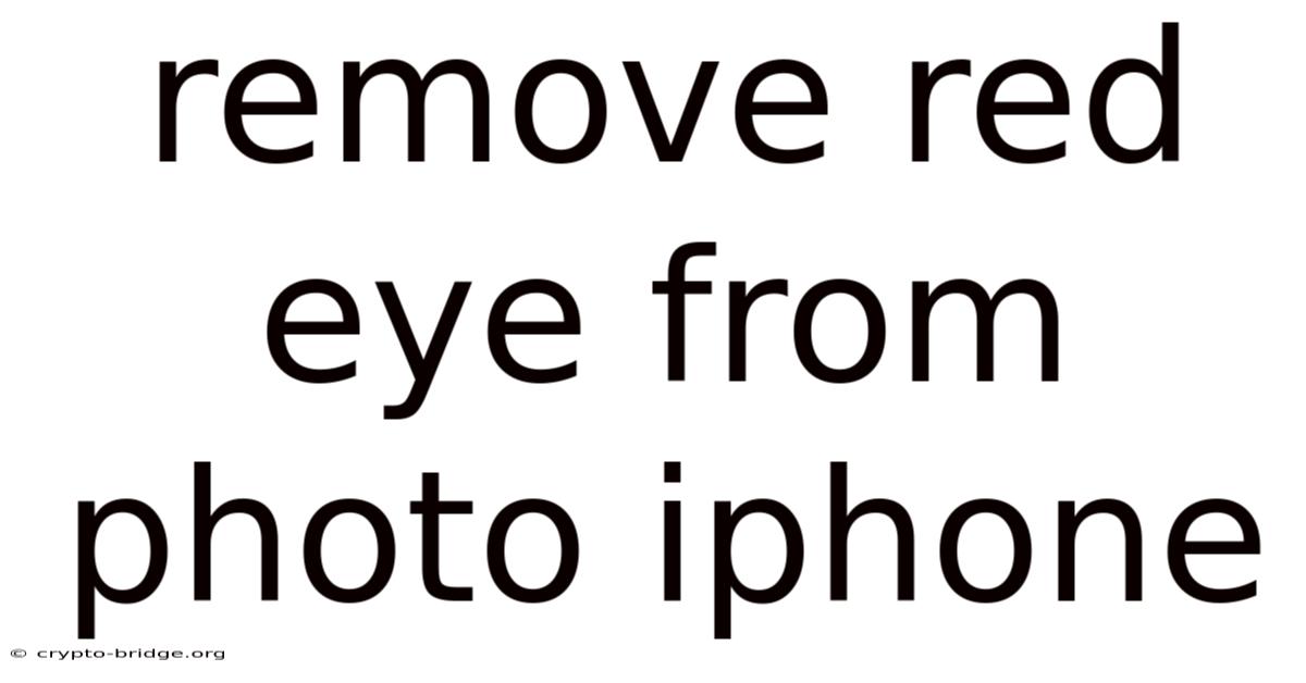 Remove Red Eye From Photo Iphone